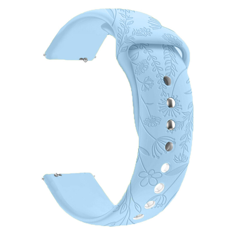 Madvell Silikónový remienok s vyrytým vzorom Spring modrá 22mm 46928252