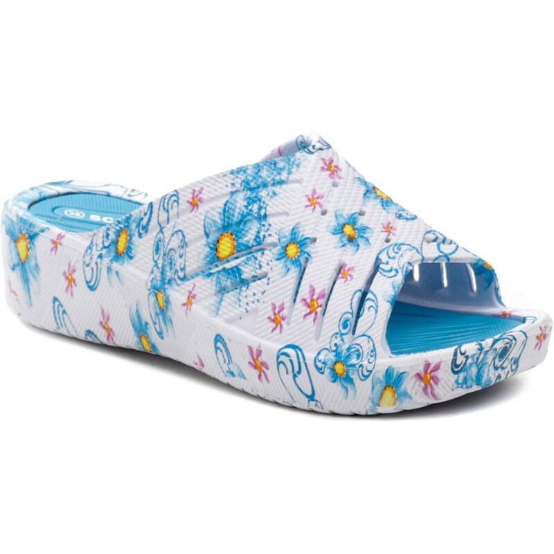 Scandi 280-0010-S1 bielo oranžové dámske plážovky - kopie 43010124