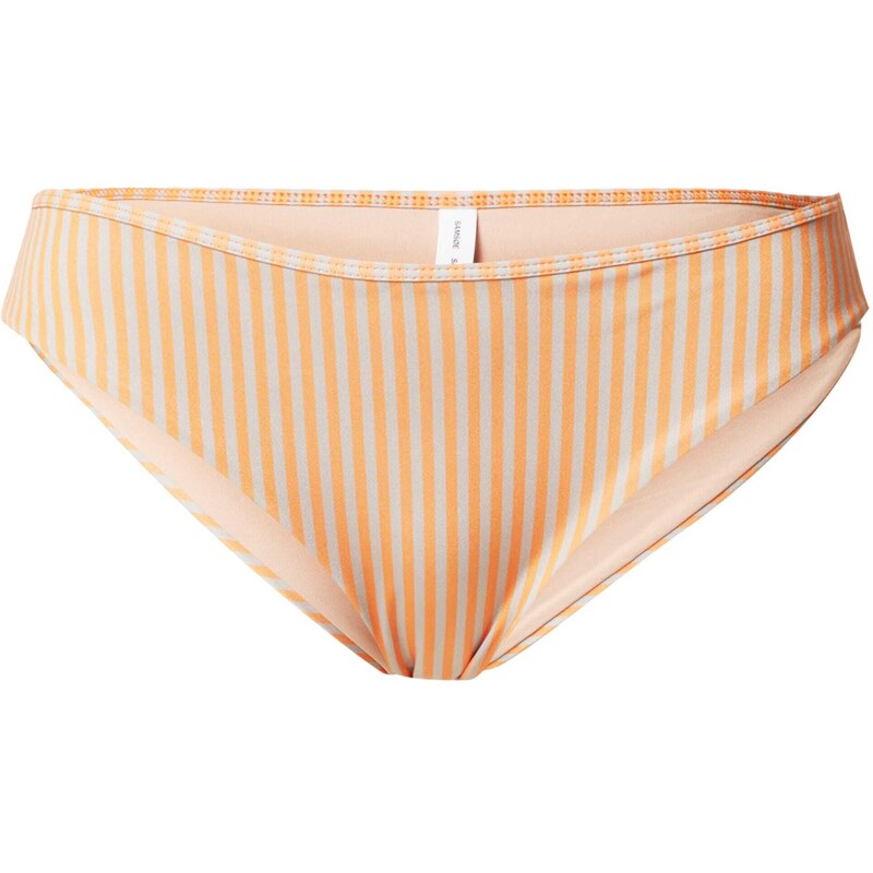 Samsøe Samsøe Bikinové nohavičky Leah svetlooranžová / biela 53382583