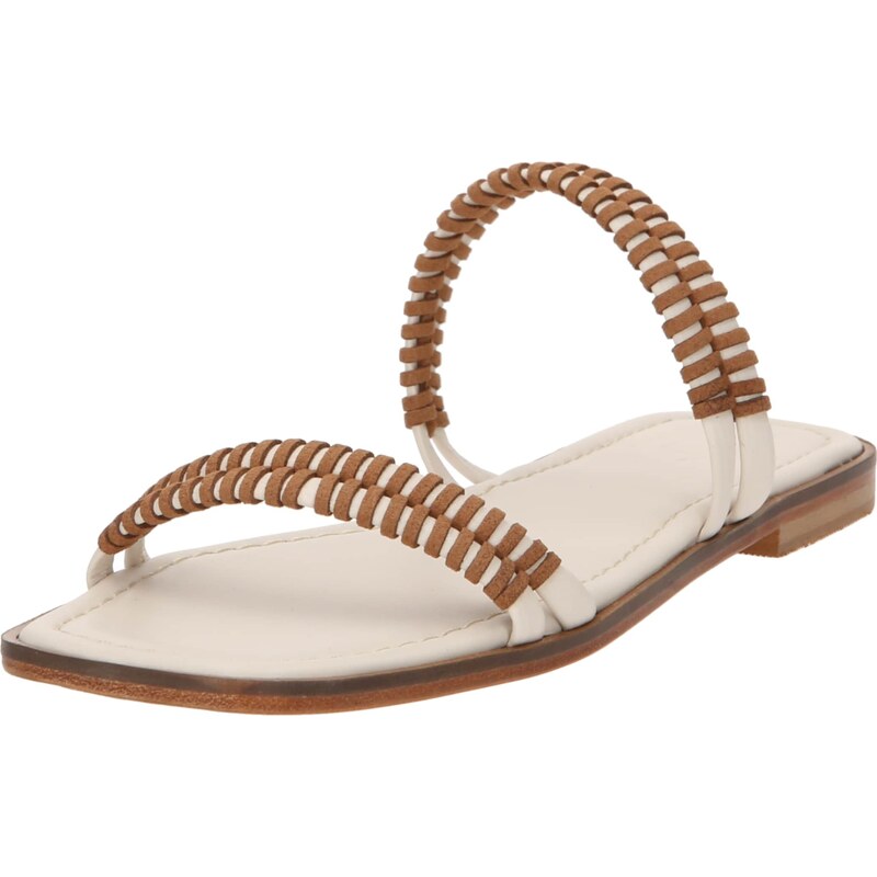 Mariettas Fantasy Šľapky Amelia tmavohnedá / šedobiela 57318027