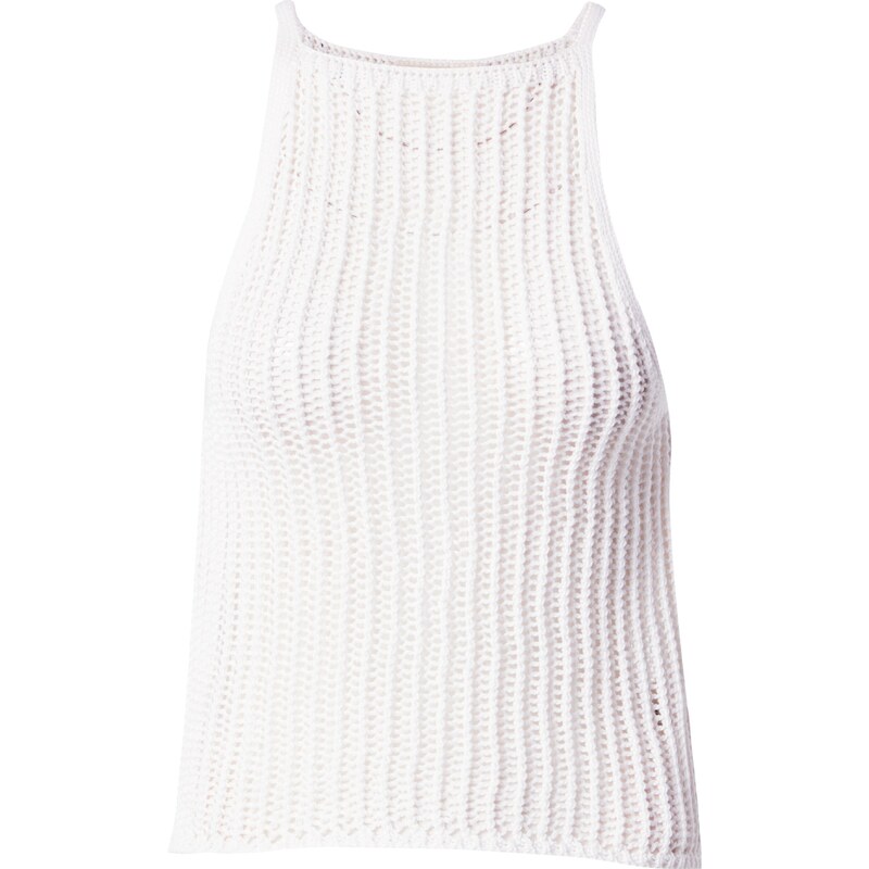 A LOT LESS Vyšívaný top Rosa šedobiela 43086767