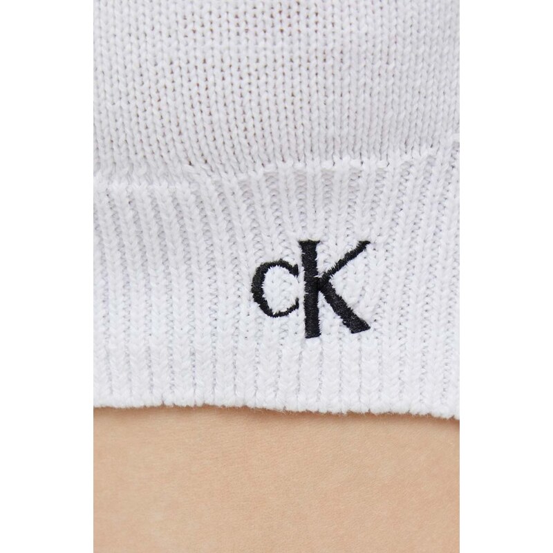 Top Calvin Klein Jeans dámsky,biela farba,J20J221345