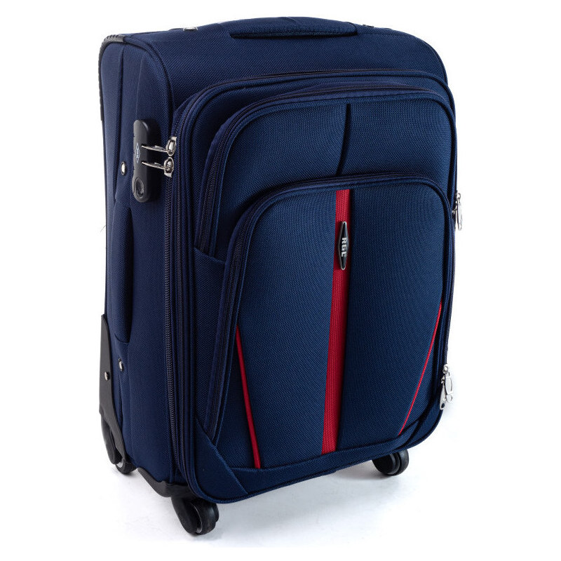 Rogal Modrý cestovný kufor "Practical" s expanderom - veľ. M, L, XL