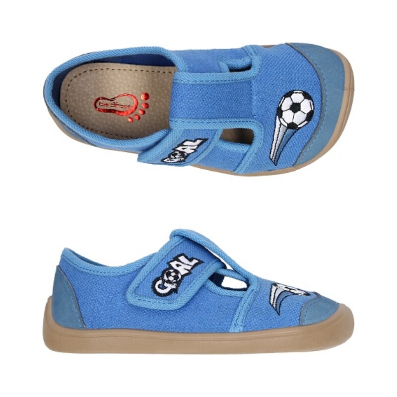 Barefoot papučky Bar3foot Elf Nevada 3BE3/15R - svetlo modrá 46771791