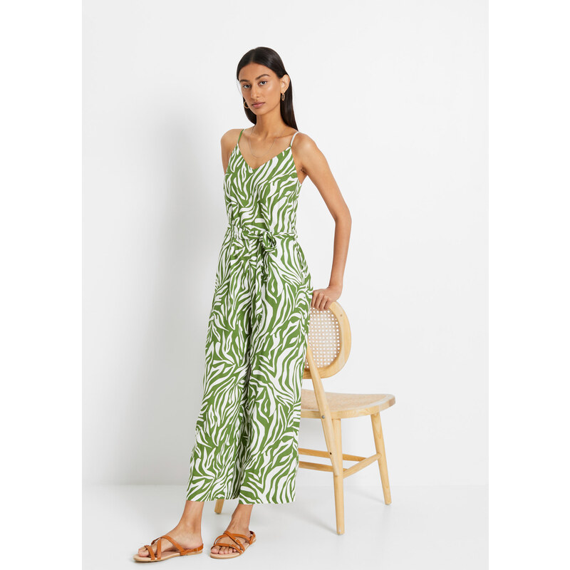 bonprix Overal s udržateľnou viskózou, farba zelená 44957174