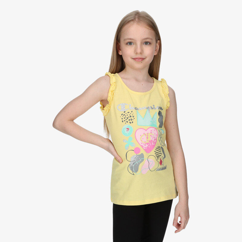 Champion GIRLS FLOWER SLEEVELESS T-SHIRT 2XL 67732004