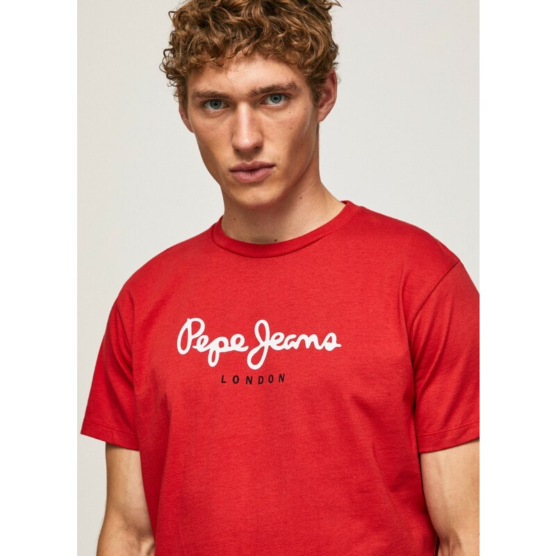 Pánske tričko Eggo 1/2 - Pepe Jeans - červená - PEPE JEANS