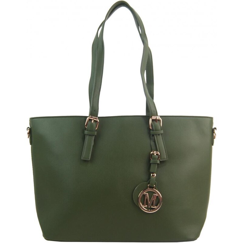 Herisson Elegantná zelená veľká dámska kabelka cez rameno 43587640