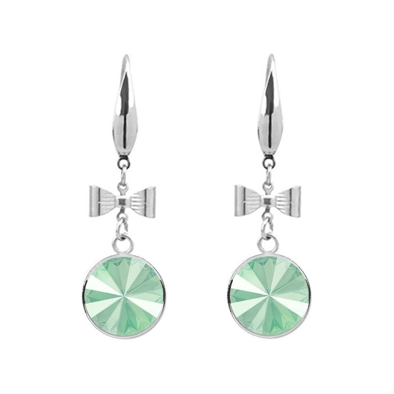 SWAROVSKI Elements Swarovski e. mentolové náušnice Fancy s mašľami, 43072169