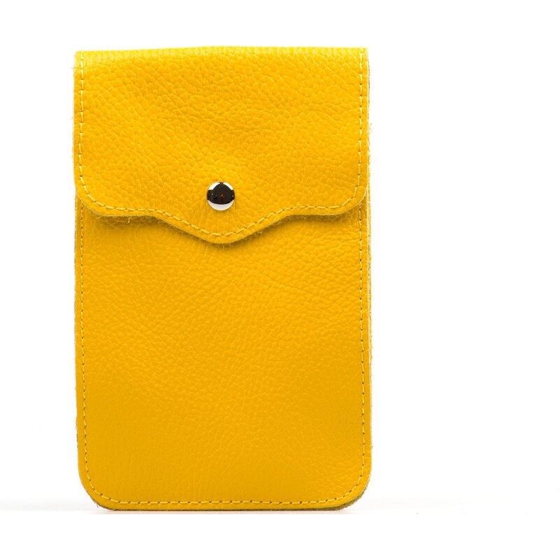 Blaire Kožená mini kabelka Jessi na telefón žltá 64987927