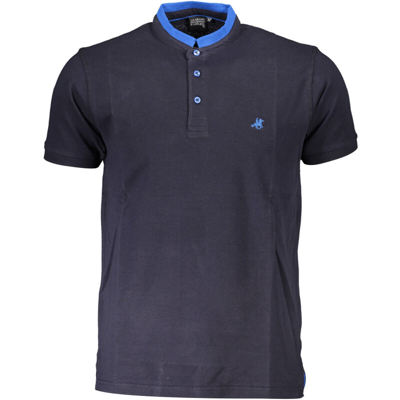 U.S. GRAND POLO Pánske modré polo tričko s krátkym rukávom 64704524