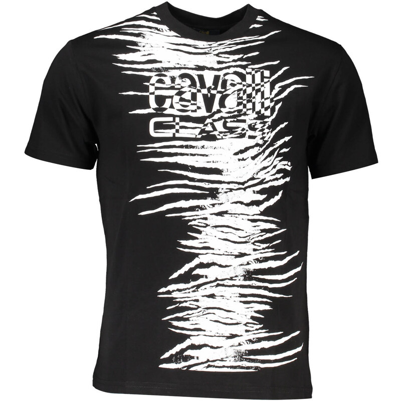 Čierne tričko Cavalli Class s krátkym rukávom 64702476