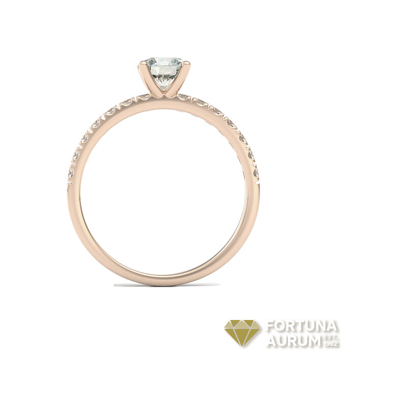 Zásnubný prsteň z ružového zlata 22185/RXx