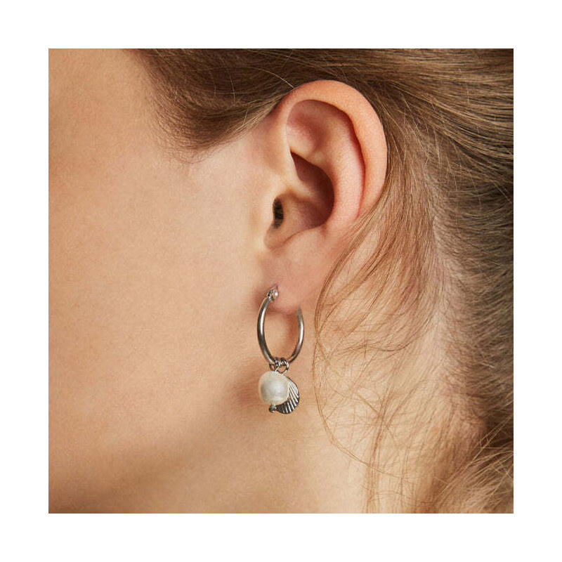 Rosefield Slušivé oceľové náušnice s perlou Amber JSPCES-J174 66711586