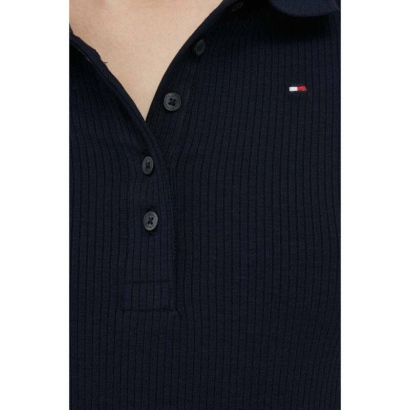 Polo tričko Tommy Hilfiger dámsky, tmavomodrá farba, WW0WW38832