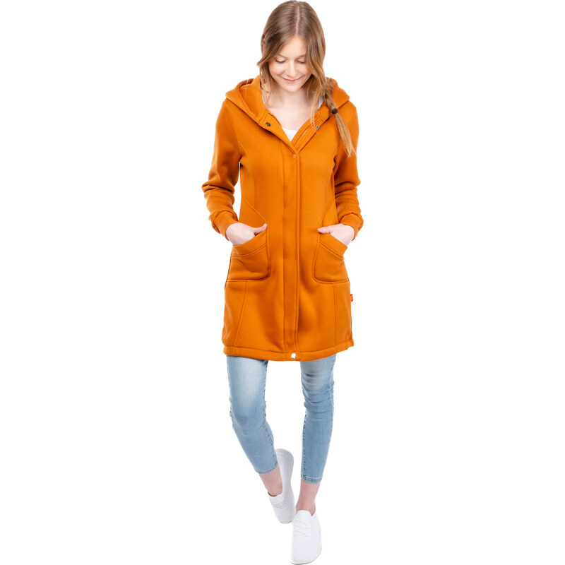 Dámska predĺžená mikina GLANO - oranžová 50636356