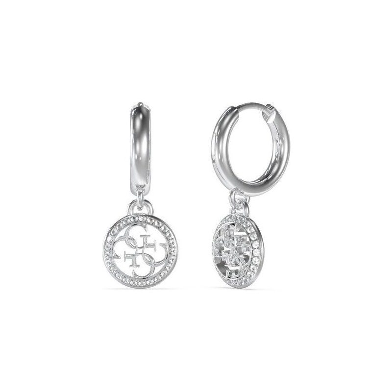 Guess Slušivé oceľové náušnice 4G Logo JUBE02135JWRHT/U 66580709