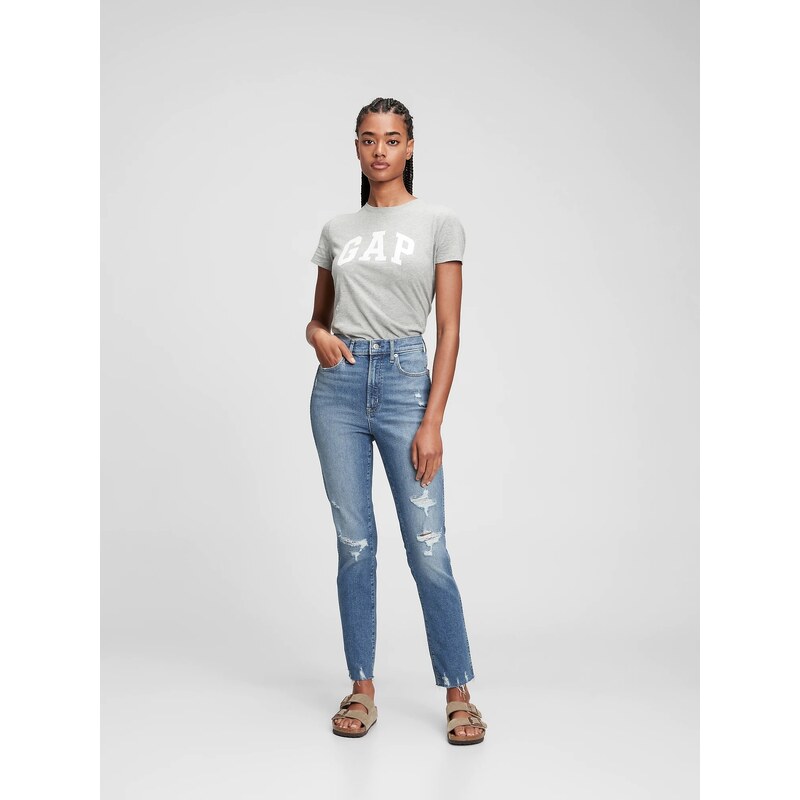 Modré dámske rifle GAP high rise cigarette 50498065