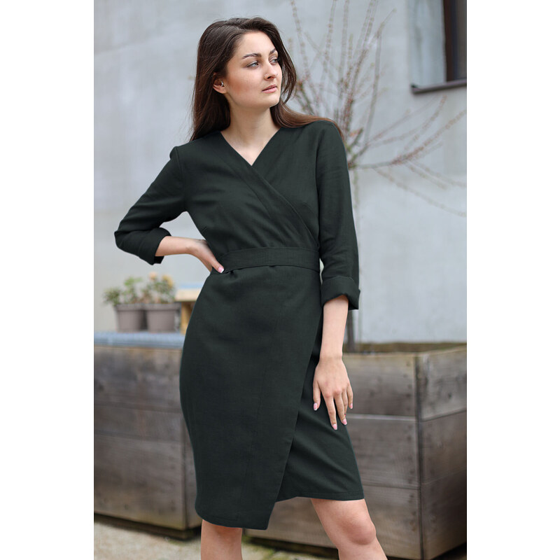 Zavinovacie šaty Lotika 100% lan Excellent quality 49223517