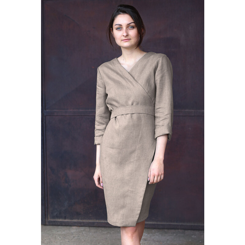 Zavinovacie šaty Lotika 100% lan Excellent quality 49455418