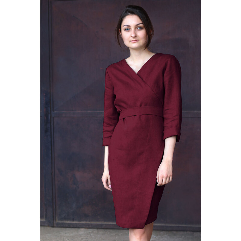 Zavinovacie šaty Lotika 100% lan Excellent quality 61221318