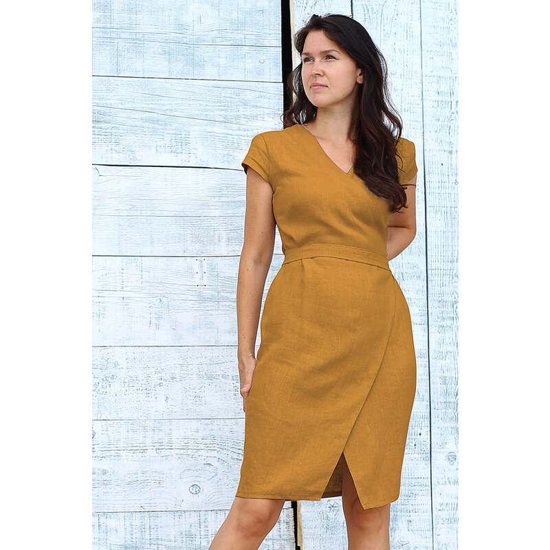 Lanové zavinovacie šaty Lotika česká móda Excellent quality 46366955