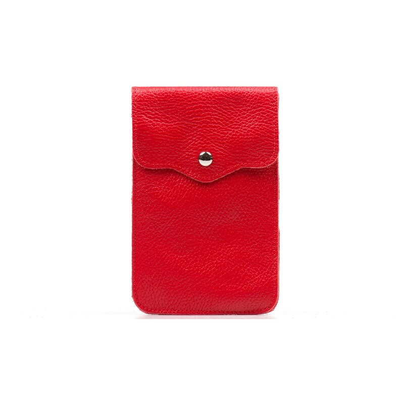 Blaire Kožená mini kabelka Jessi na telefón červená 64987917