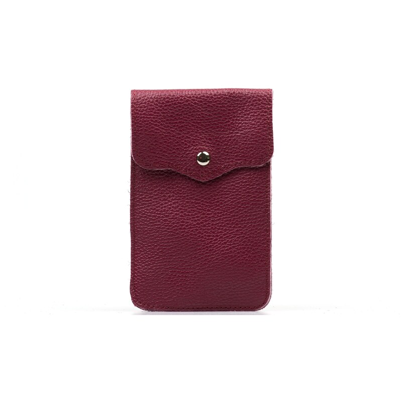 Blaire Kožená mini kabelka Jessi na telefón bordová 65629010