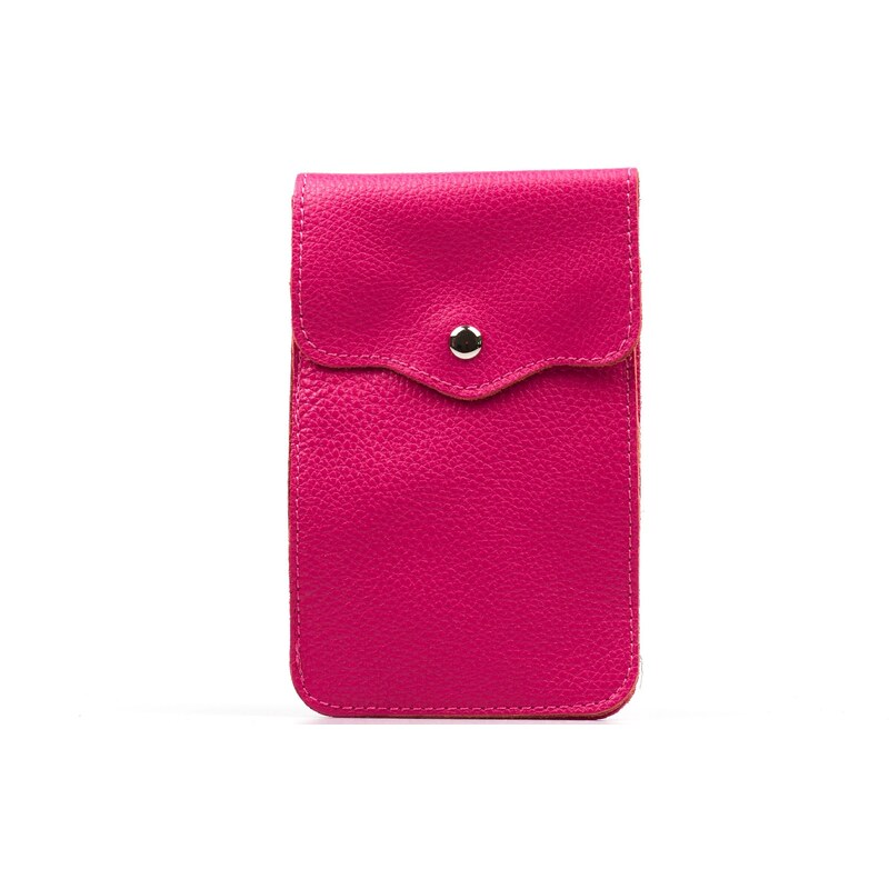 Blaire Kožená mini kabelka Jessi na telefón fuchsiová 64987919