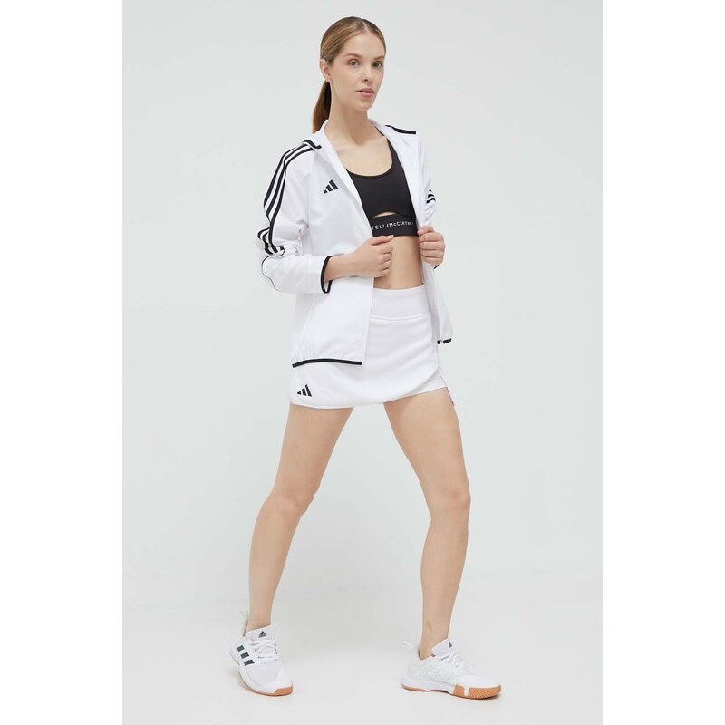 Športová sukňa adidas Performance Club biela farba, mini, rovný strih, HS1455