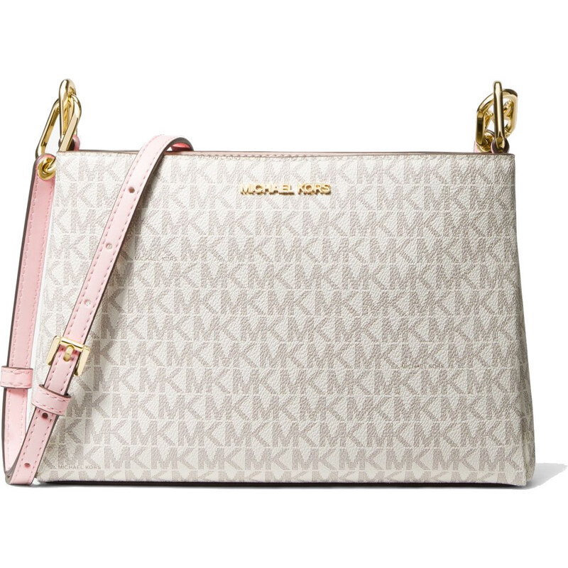 Michael Kors Kabelka Trisha Medium Logo Crossbody Bag Powder Blush 63717831