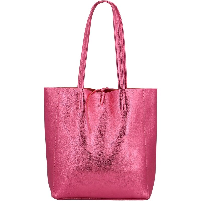 Dámska fuchsiová kožená kabelka cez rameno - ItalY Noox Lami Two 43628506