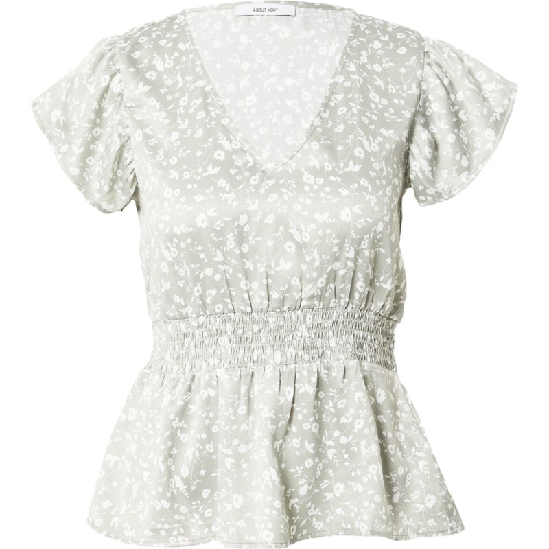 ABOUT YOU Blúzka Selina mätová / biela 54251048