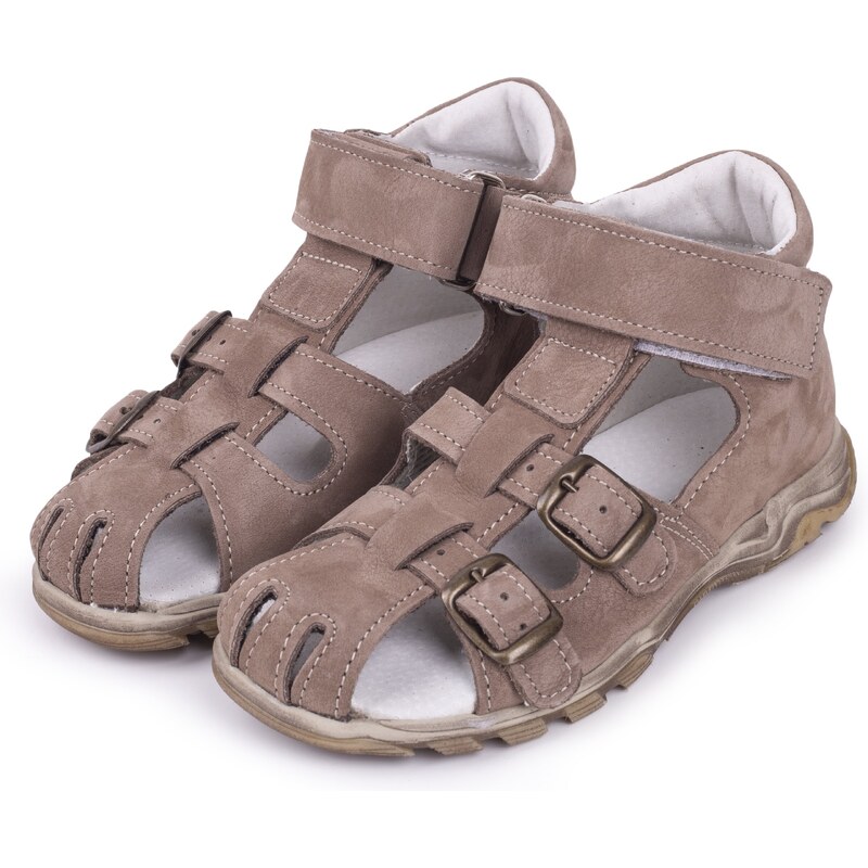 Vlnka Detské kožené sandále Zuzu hnedá veľkost deti 19 43373356