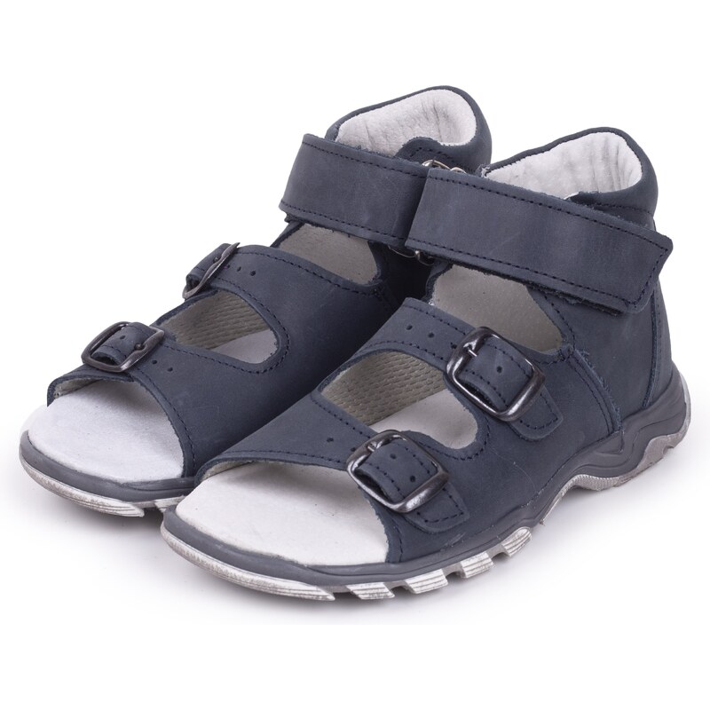 Vlnka Detské kožené sandále Zaza modrá veľkosti obuvi - deti 27