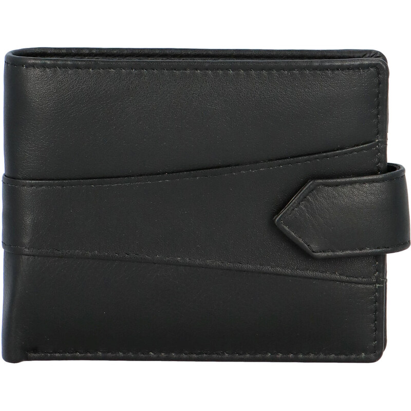Pánska kožená peňaženka čierna hladká - Tomas Inrogo čierna 43197142