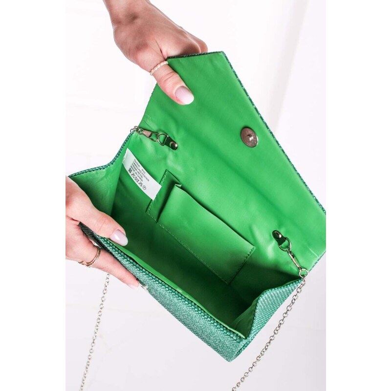 Paris Style Zelená spoločenská kabelka Allegra
