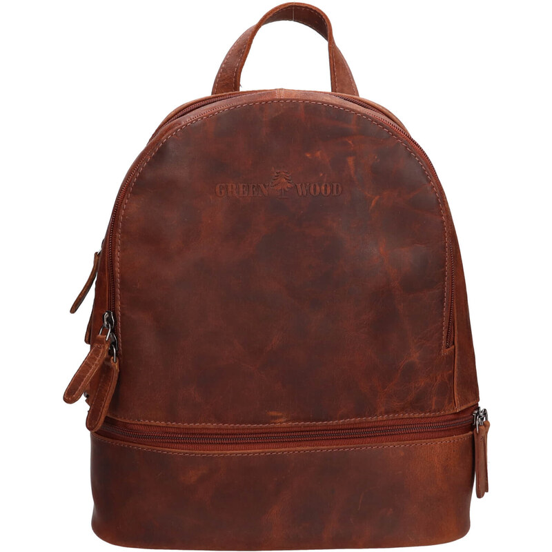 Dámsky kožený batoh Greenwood Makke - hnedá 43210231