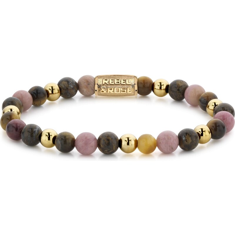 Náramok Rebel & Rose Winter Glow II s pozláteným zapínaním, 6 mm 64843744