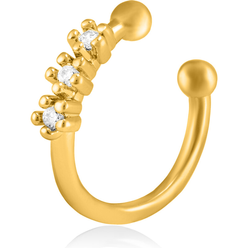 Troli Pozlátená navliekacia single náušnica VEDE092G 66586939