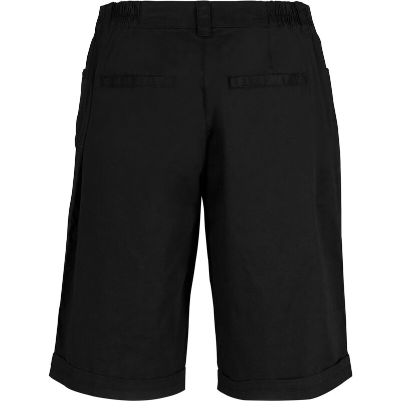 bonprix Bermudy pepertouch s pohodlným pásom, farba čierna 45400783