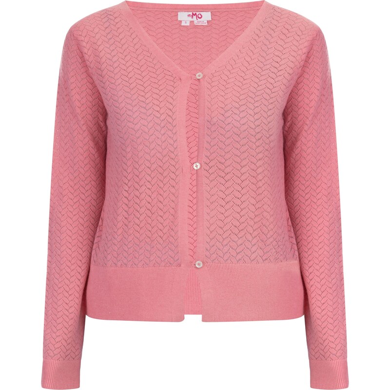MYMO Kardigán ružová / perlovo biela 54246329