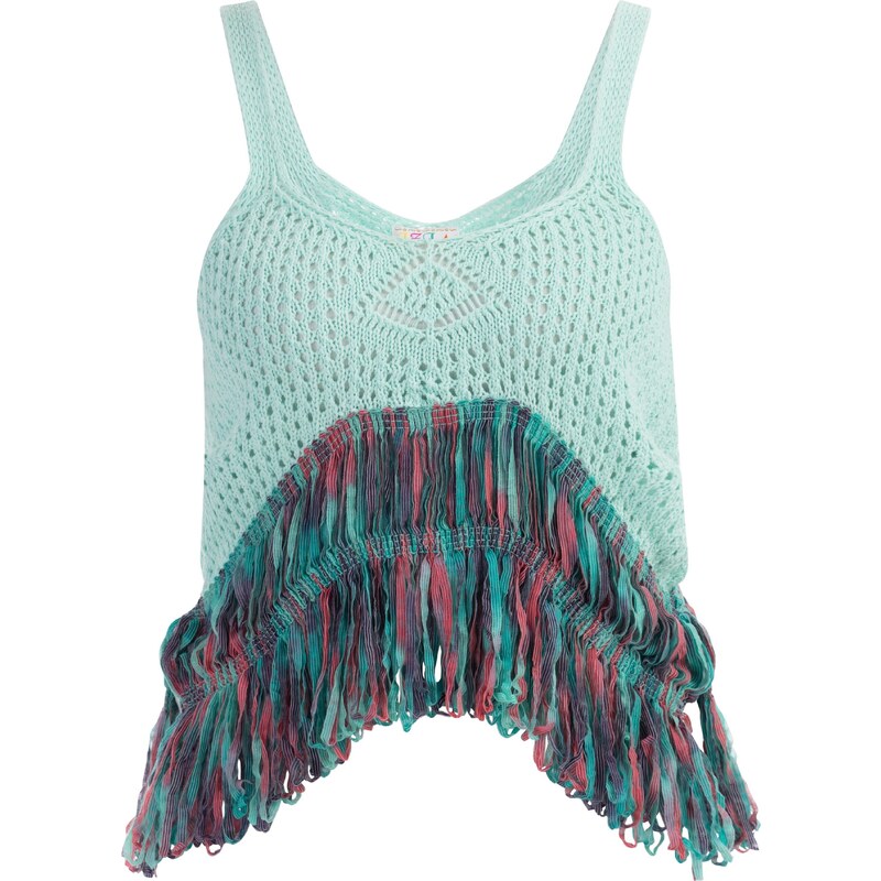 IZIA Vyšívaný top tyrkysová / pastelovo modrá / farba lesného ovocia / 54246508