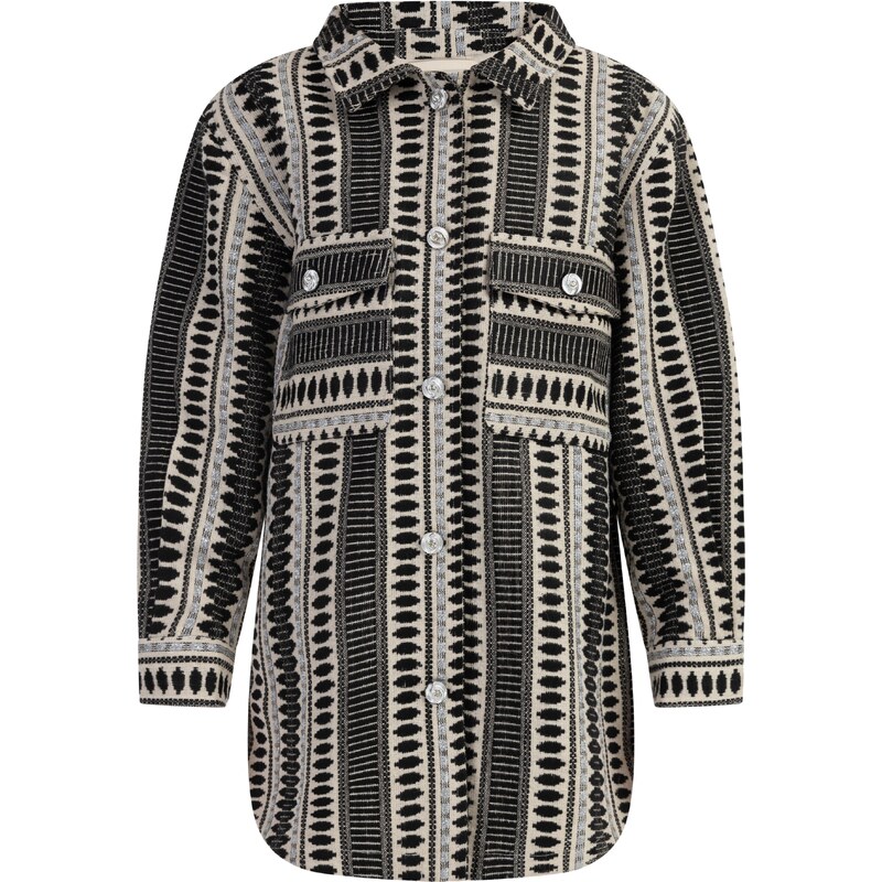 IZIA Prechodná bunda čierna / strieborná / biela ako vlna 54247399