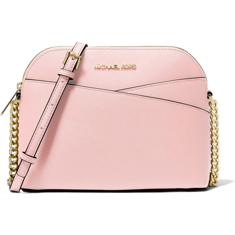 Michael Kors Jet Set Travel Medium Dome Crossbody Bag Powder Blush 43255453