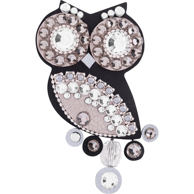 Sovičky Originálna malá brošňa čierna Sovička 66596100