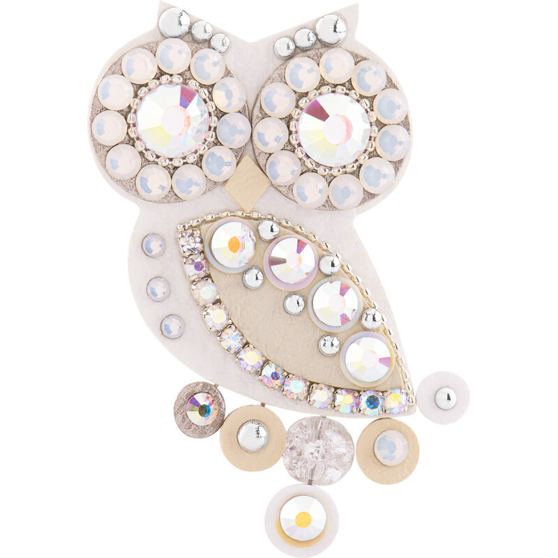 Sovičky Pôvabná malá sovie brošňa bielo-béžová 66595877
