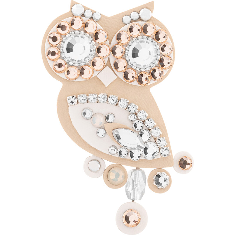 Sovičky Pôvabná malá sovia brošňa béžovo-biela 66584741