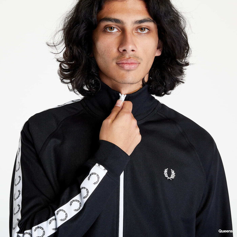 Mikina FRED PERRY Taped Track Jacket Black XL 43246355