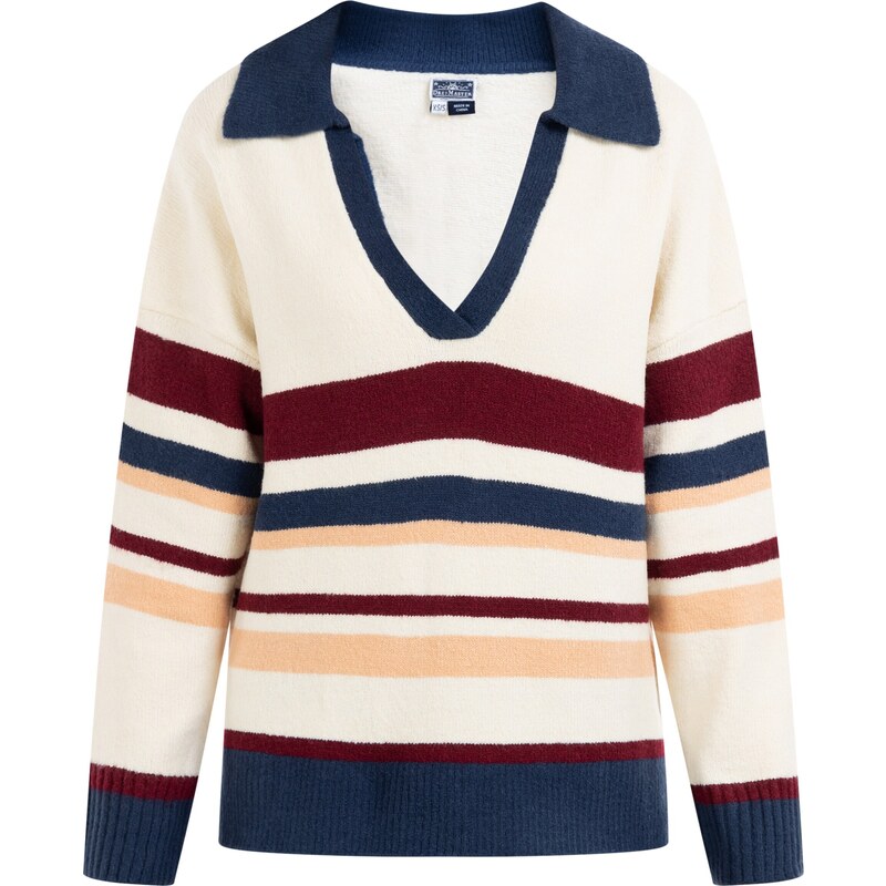 DreiMaster Maritim Sveter béžová / nebielená / námornícka modrá / 54236210